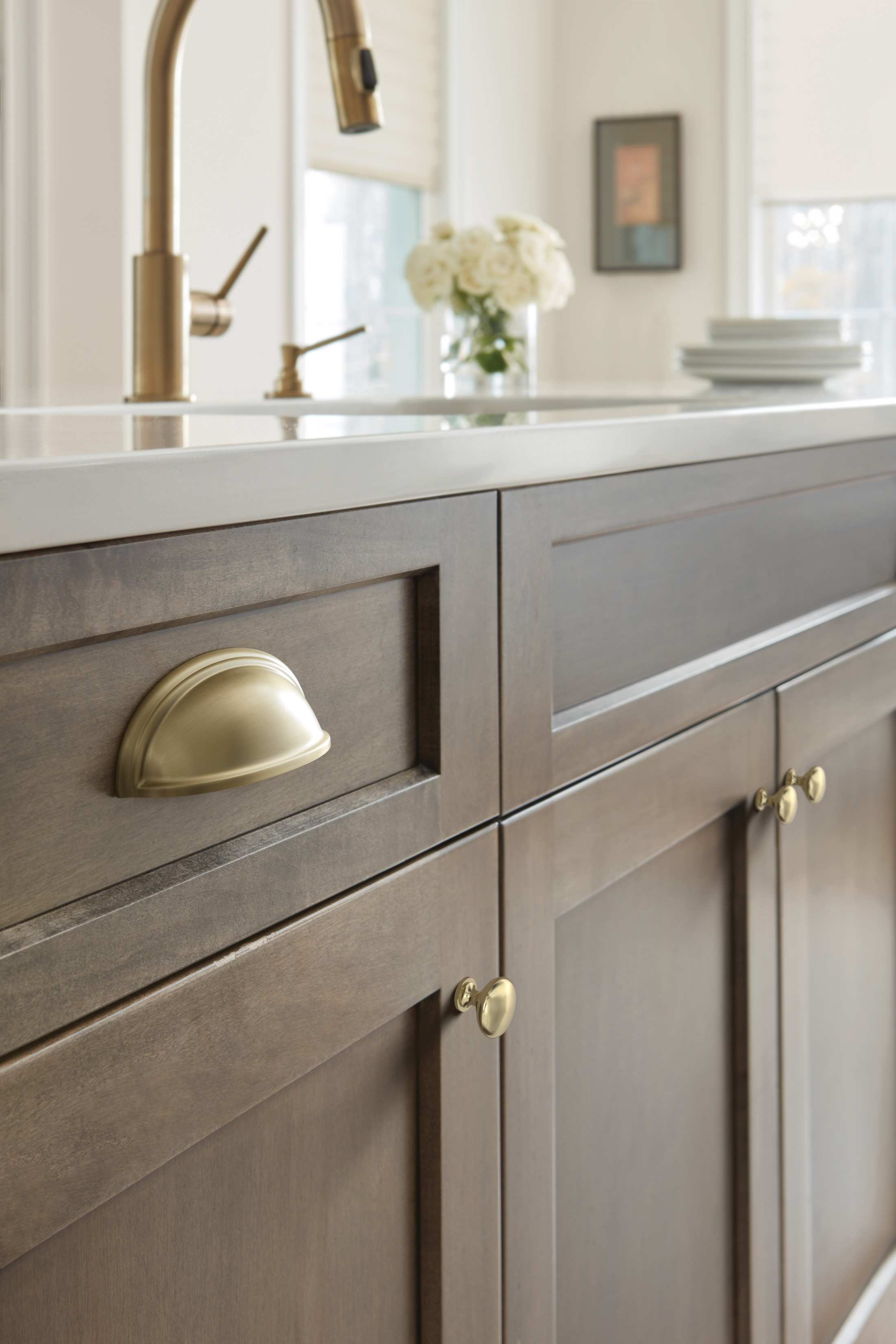 Amerock Lifestyle Golden-Champagne_Knob_Allison-by-Amerock_Cabinet-Hardware_Edona_BP53005BBZ_Kitchen_22