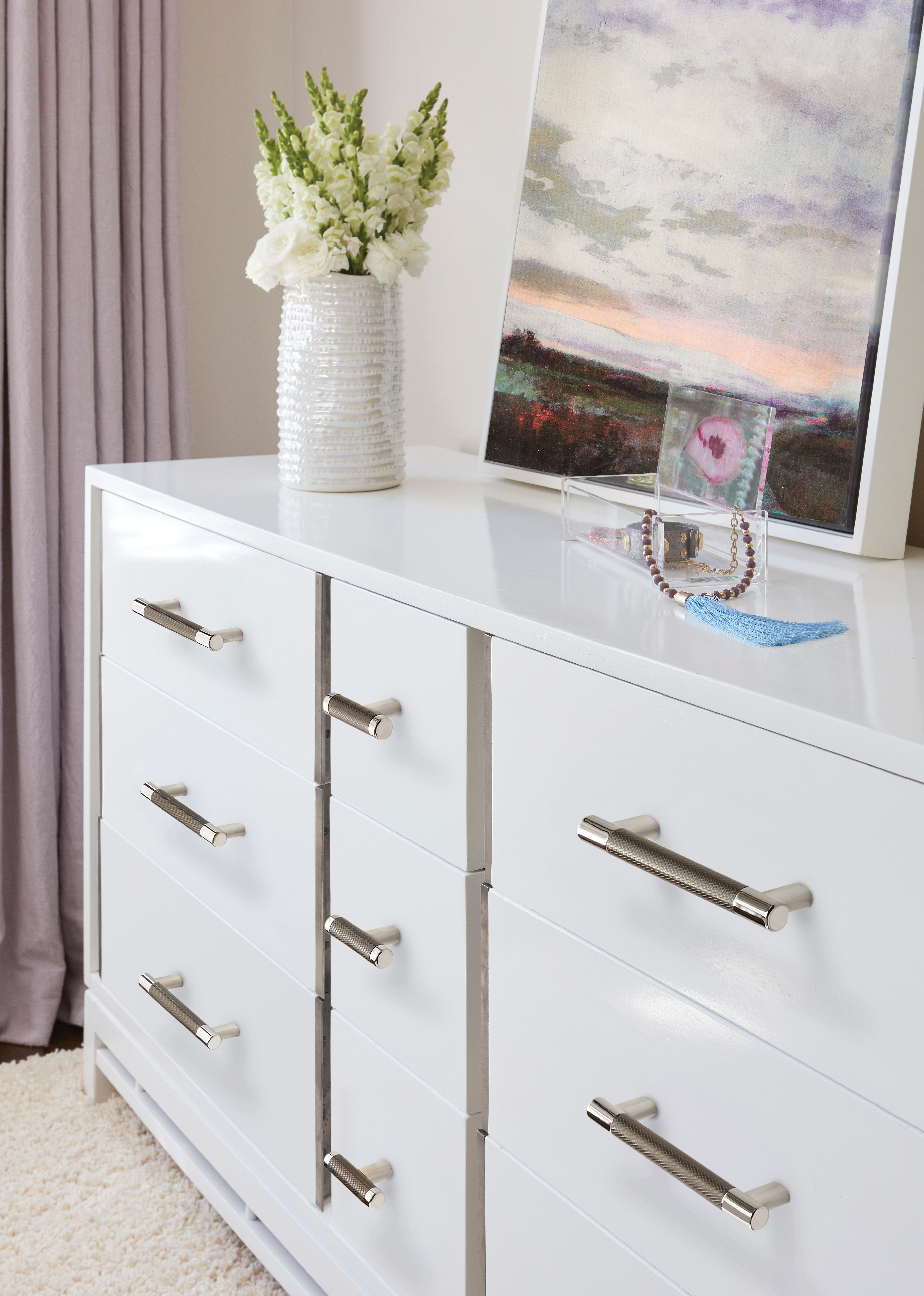 Amerock Lifestyle Polished-Nickel-and-Gunmetal_Knobs-and-Pulls_Amerock_Cabinet-Hardware_Esquire_BP36556PNGM_BP36558PNGM_Lifestyle_Furniture_19