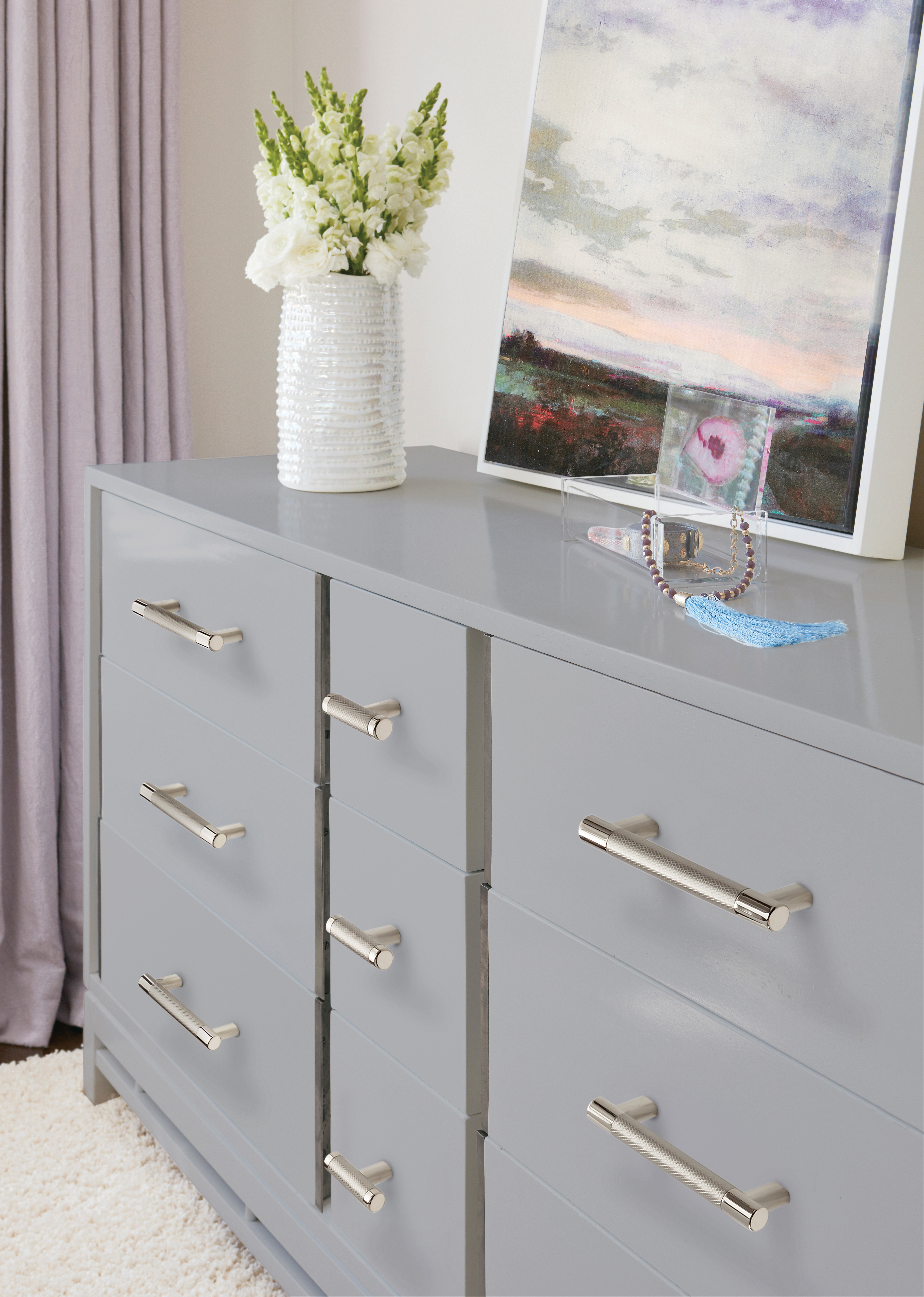 Amerock Lifestyle Polished-Nickel-and-Stainless-Steel_Knobs-and-Pulls_Amerock_Cabinet-Hardware_Esquire_BP36556PNSS_BP36558PNSS_Lifestyle_Furniture_19_2