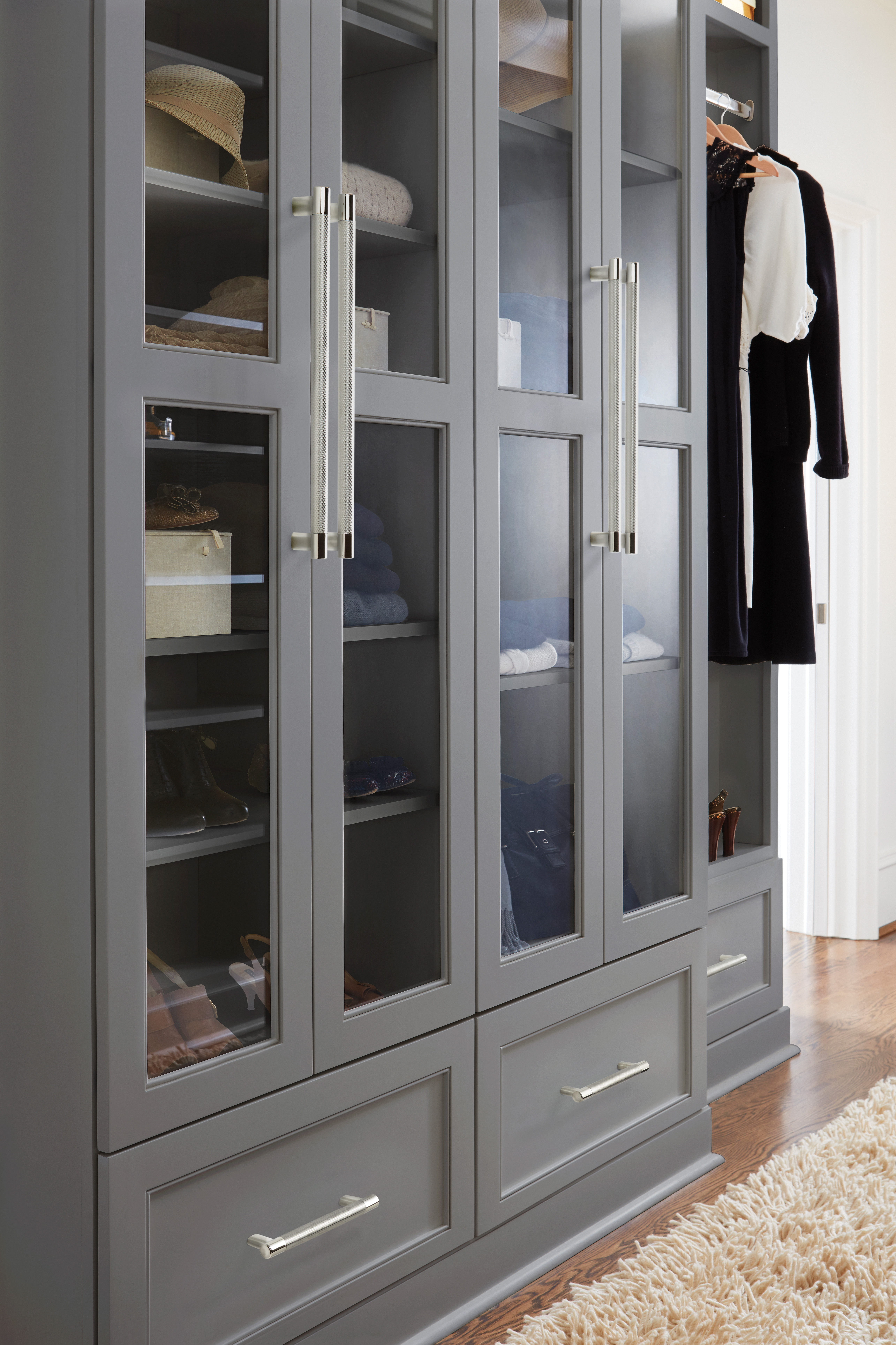 Amerock Lifestyle Polished-Nickel-and-Stainless-Steel_Pulls_Amerock_Cabinet-Hardware_Esquire_BP36559PNSS_BP36561PNSS_Lifestyle_Closet_19_2