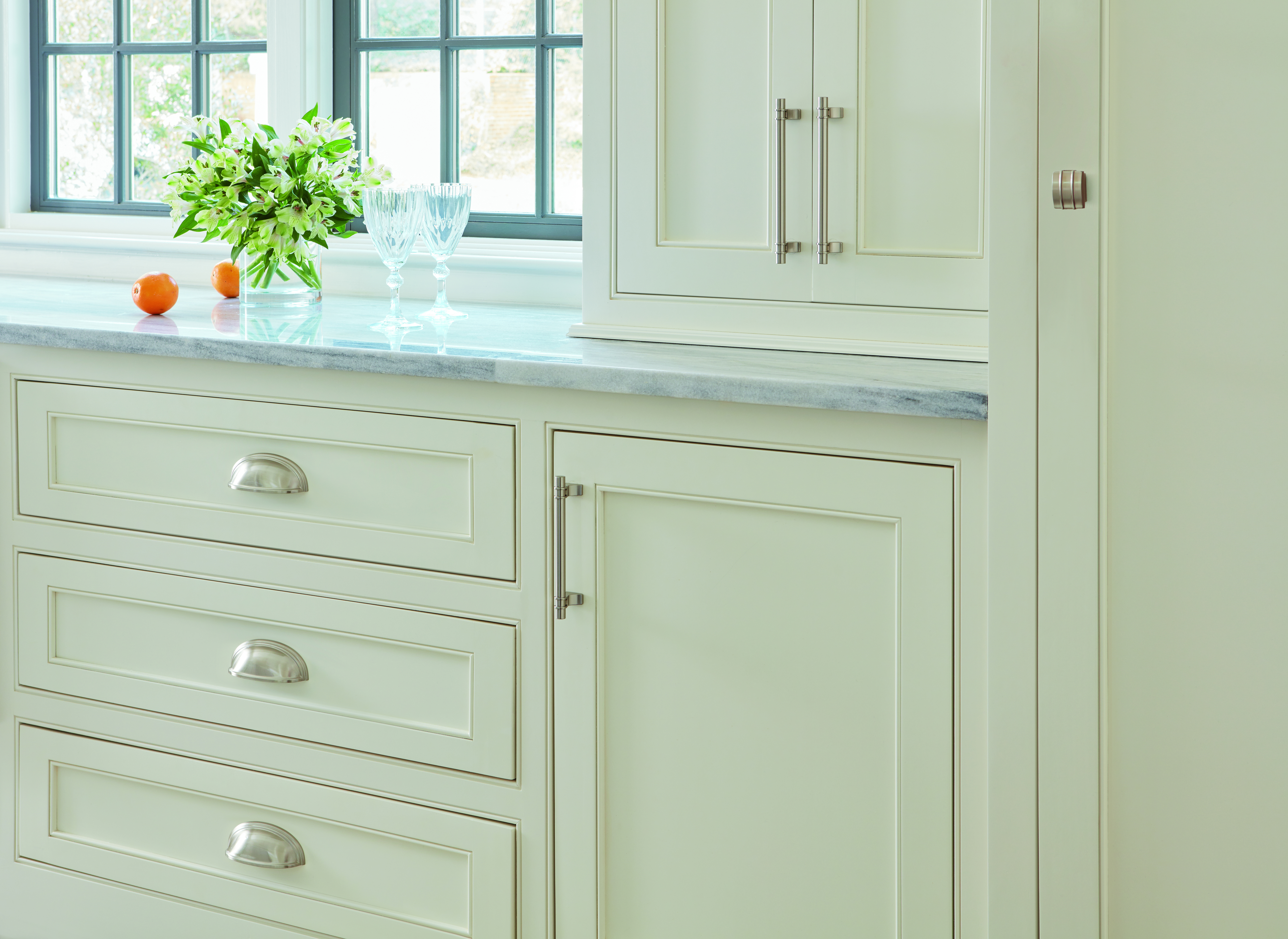 Amerock Lifestyle Ashby and Davenport Satin Nickel Lifestyle Image